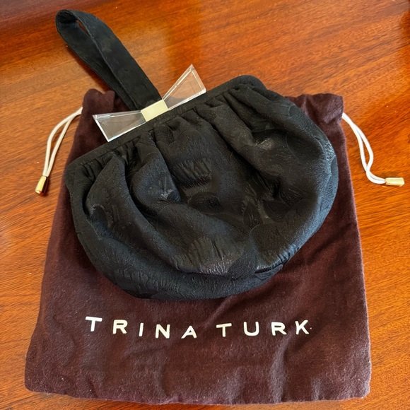 Trina Turk Black Evening Bag Wristlet